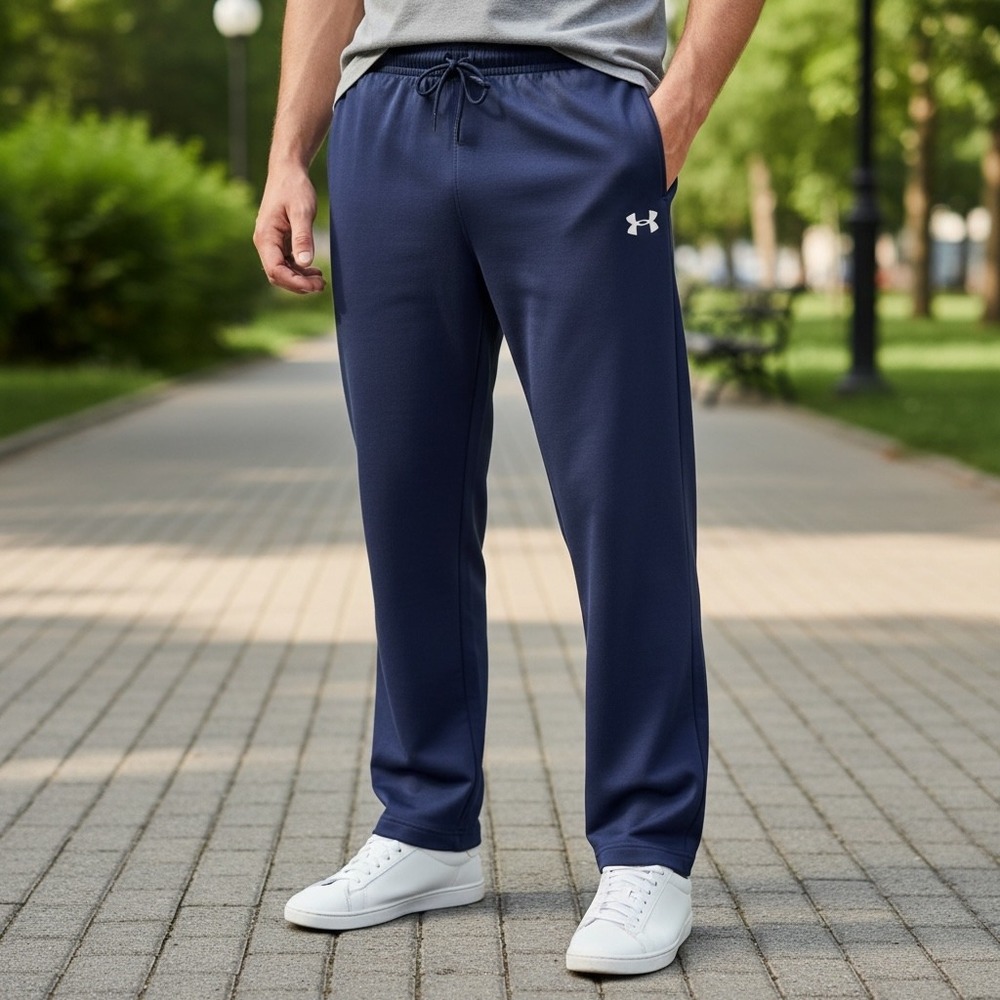 Under Armour Pants Mens 2XL Navy Blue Loose Fit Training Athletic